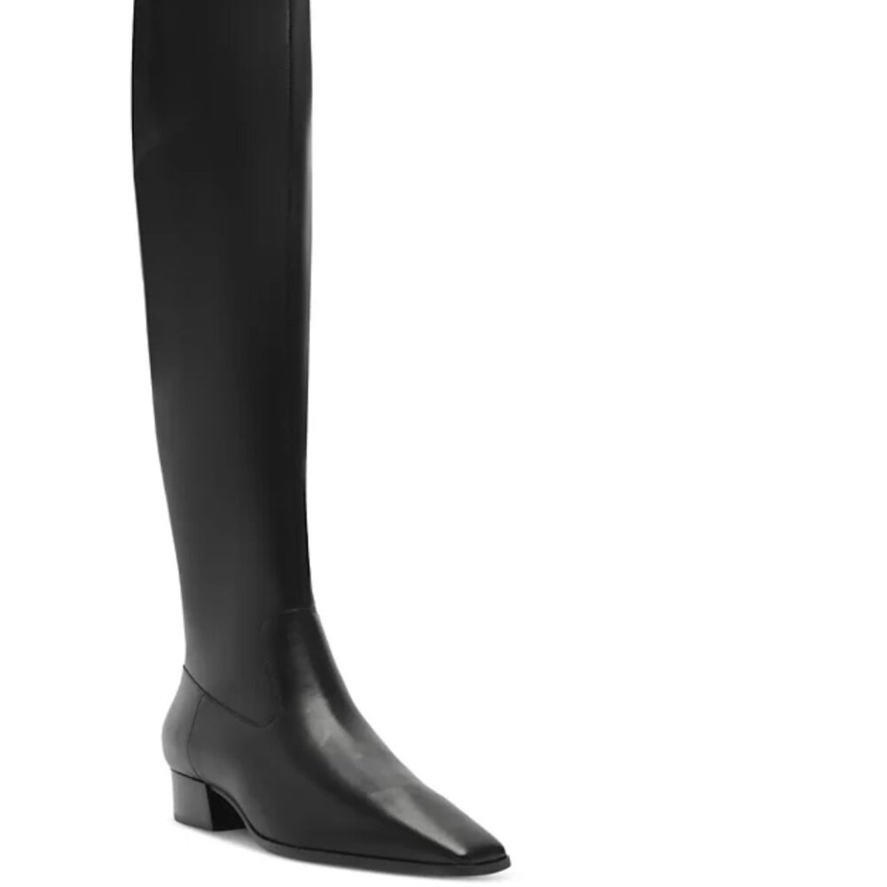 SCHUTZ Black Over-the-Knee Leather Boots